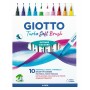 Set de Rotuladores Giotto Turbo Soft Brush Multicolor Estuche Pincel 10 Piezas