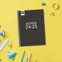 Agenda Finocam COOL Negro 1/8 12 x 16,4 cm 2024-2025