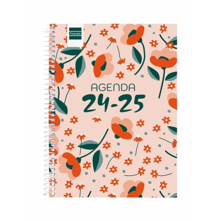 Agenda Finocam COOL Multicolor Cuarto 15,5 x 21,2 cm 2024-2025 Floral