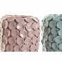 Vase DKD Home Decor Rose Turquoise Grès Moderne (20 x 20 x 30.5 cm) (2 pcs)