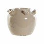 Vase DKD Home Decor Porcelaine Gris Beige Oiseaux Shabby Chic (15 x 15 x 13,5 cm) (2 Unités)