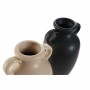 Vase DKD Home Decor Porcelaine Noir Beige (12 x 11 x 20 cm) (3 pcs)