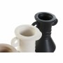 Vase DKD Home Decor Porcelaine Noir Beige (3 pcs) (11 x 11 x 20 cm)