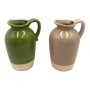 Vase DKD Home Decor Porcelaine Beige Vert Shabby Chic (13.5 x 11 x 20.5 cm) (2 pcs)