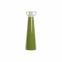 Vase DKD Home Decor Porcelaine Beige Vert Shabby Chic (2 Unités) (11 x 11 x 36 cm)