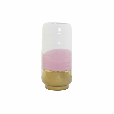 Vase DKD Home Decor Porcelaine Rose Glam (12.2 x 12.2 x 26 cm)