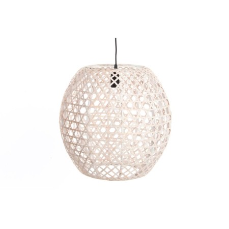 Suspension DKD Home Decor Blanc Bambou (41 x 40 x 40 cm)