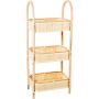 Étagère Alexandra House Living Beige Rotin Fibre naturelle 34 x 80 x 23 cm