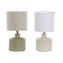 Lampe de bureau DKD Home Decor Vert Beige Lin Grès 220 V 40 W (2 pcs) (18 x 18 x 33 cm)