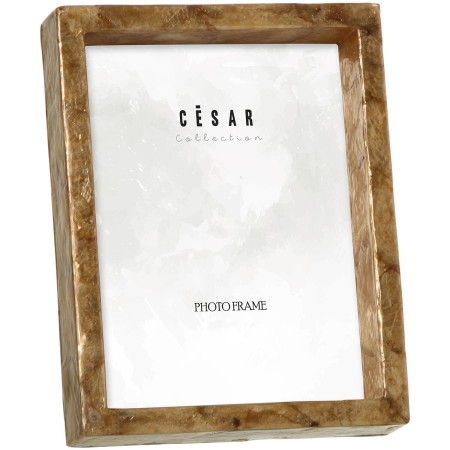 Cadre photo Alexandra House Living Marron Nacre noire