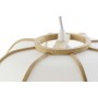 Suspension DKD Home Decor Polyester Blanc Bambou 220 V 50 W (34 x 34 x 21 cm)