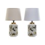 Lampe de bureau DKD Home Decor Blanc Beige Coton Grès 220 V 40 W Oiseaux (2 pcs) (25 x 25 x 42 cm)