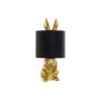 Lampe de bureau DKD Home Decor Noir Coton Résine 220 V Doré 40 W Lapin (20 x 20 x 43 cm)