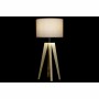 Lampe de bureau DKD Home Decor Marron Beige Polyester Bois 220 V 50 W