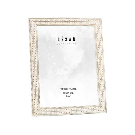 Cadre photo Alexandra House Living Blanc Plastique 13 x 1 x 18 cm