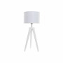 Lampe de bureau DKD Home Decor Blanc Polyester Bois 220 V 50 W (30 x 30 x 72 cm)