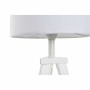 Lampe de bureau DKD Home Decor Blanc Polyester Bois 220 V 50 W (30 x 30 x 72 cm)