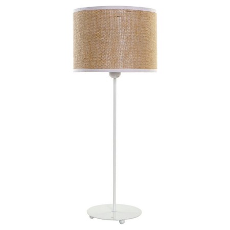 Lampe de bureau DKD Home Decor Beige Métal Polyester Blanc Rotin 220 V 50 W (25 x 25 x 63 cm)