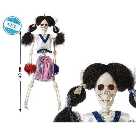 Décoration d'Halloween Pom-pom girl Squelette 40 cm