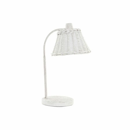 Lampe de bureau DKD Home Decor Métal Blanc osier 220 V 50 W (22 x 28 x 48 cm)