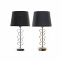 Lampe de bureau DKD Home Decor Noir Argent Polyester Métal 220 V Doré 50 W (2 pcs) (25 x 25 x 48 cm)