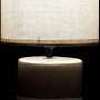 Lampe de bureau DKD Home Decor Porcelaine Noir Gris Beige Polyester 220 V 50 W (3 pcs) (18 x 18 x 43 cm)