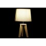 Lampe de bureau DKD Home Decor Bois Polyester Blanc Crème Marron Clair 220 V 60 W (2 pcs) (25 x 25 x 42 cm)