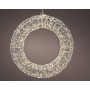 Adorno Navideño Lumineo Plateado Blanco Cálido 6 W 58 x 7 x 58 cm Corona de Navidad Para colgar Luz LED