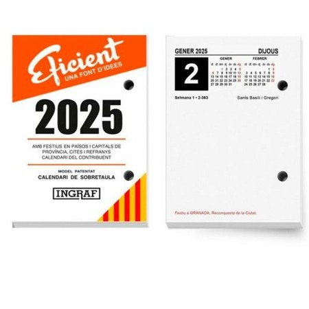 Calendario de Sobremesa Ingraf 8,2 x 11,6 cm 2025 Catalán