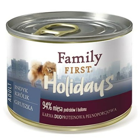 Alimentation humide Family First FF-19060 Dinde Lapin Poire 200 g