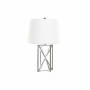 Lampe de bureau DKD Home Decor Blanc Argent Polyester Métal 220 V 50 W (38 x 38 x 58 cm)