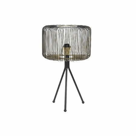 Lampe de bureau DKD Home Decor Noir Métal 220 V Doré 50 W (33 x 33 x 56 cm)