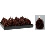 Bougie LED Lifetime Marron Pomme de pin 13 cm Effet flamme