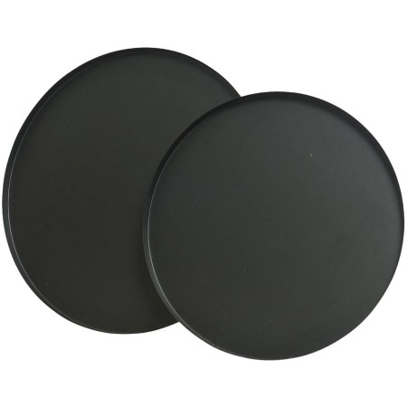 Juego de Bandejas Lifetime Negro mate Ø 35 cm 2 Unidades