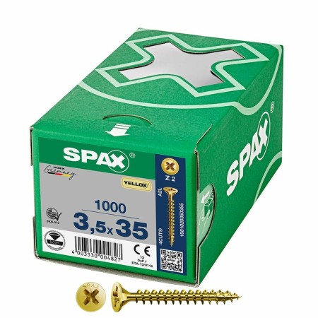 Caja de tornillos SPAX Yellox Z2 Cabeza plana 3,5 x 35 mm 1000 Unidades