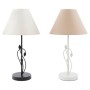 Lampe de bureau DKD Home Decor Noir Métal Marron Polyester Blanc 220 V 40 W (25 x 45 x 45 cm) (2 pcs)