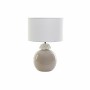 Lampe de bureau DKD Home Decor Lin Plastique 240 V 60 W Dolomite Gris clair (32 x 32 x 48 cm)