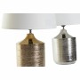 Lampe de bureau DKD Home Decor Céramique Doré Polyester Argent (30 x 30 x 43 cm) (2 pcs)