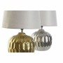 Lampe de bureau DKD Home Decor Céramique Doré Polyester Argent (27 x 27 x 41 cm) (2 pcs)