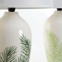 Lampe de bureau DKD Home Decor Céramique Volets Polyester Blanc Vert (28 x 28 x 45 cm) (2 pcs)