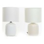 Lampe de bureau DKD Home Decor Céramique Beige Polyester Blanc (22 x 22 x 36 cm) (2 pcs)