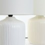 Lampe de bureau DKD Home Decor Céramique Beige Polyester Blanc (22 x 22 x 36 cm) (2 pcs)