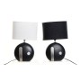 Lampe de bureau DKD Home Decor Céramique Noir Polyester (2 pcs) (25 x 25 x 38 cm)