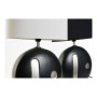 Lampe de bureau DKD Home Decor Céramique Noir Polyester (2 pcs) (25 x 25 x 38 cm)