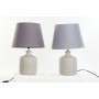 Lampe de bureau DKD Home Decor 25W Beige Gris foncé Gris clair 220 V (28 x 28 x 42,5 cm) (2 Unités)