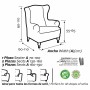 Housse de fauteuil à oreilles Sofaskins NIAGARA