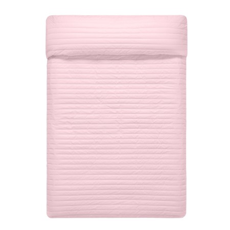 Colcha Reversible HappyFriday Basic Dash Rosa Azul marino 250 x 260 cm