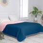 Colcha Reversible HappyFriday Basic Dash Rosa Azul marino 250 x 260 cm