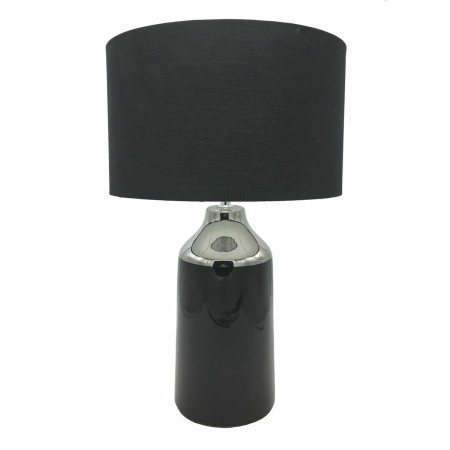 Lampe de bureau DKD Home Decor Noir Polyester Argent Grès (32 x 32 x 52 cm)