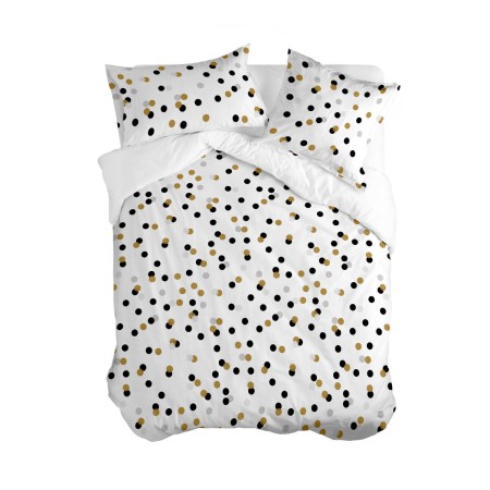 Housse de Couette HappyFriday Blanc Golden dots Multicouleur 180 x 220 cm